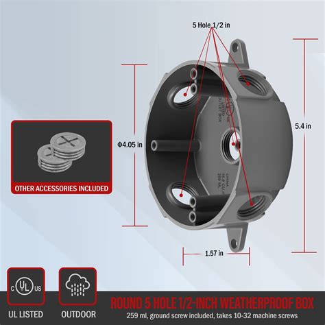 how to install an outdoor round junction box|4 round weatherproof electrical box.